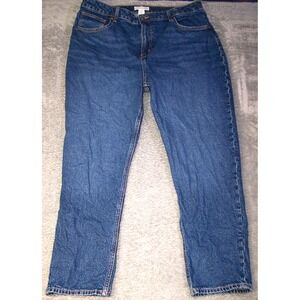 H&M Denim Jeans Women's‎ Size 16 36X27 High Rise Skinny Ankle Light Wash Blue